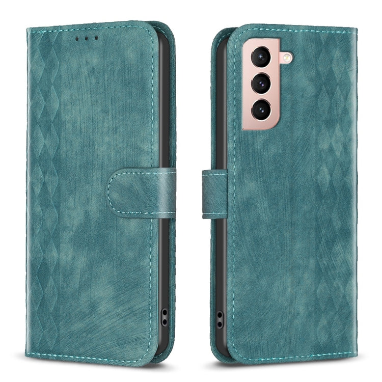 Plaid Embossed Leather Phone Case, For Samsung Galaxy S22 Ultra 5G, For Samsung Galaxy S21 5G, For Samsung Galaxy S21+ 5G, For Samsung Galaxy S21 Ultra 5G