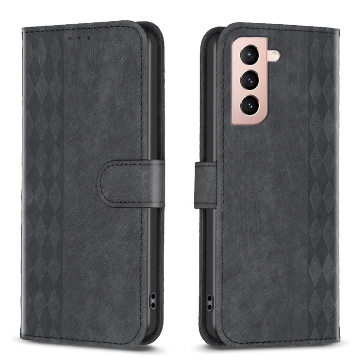 Plaid Embossed Leather Phone Case, For Samsung Galaxy S22 Ultra 5G, For Samsung Galaxy S21 5G, For Samsung Galaxy S21+ 5G, For Samsung Galaxy S21 Ultra 5G