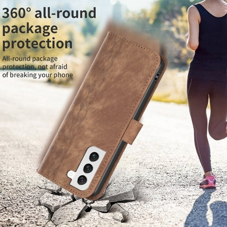 Plaid Embossed Leather Phone Case, For Samsung Galaxy S21 FE 5G, For Samsung Galaxy S20, For Samsung Galaxy S20+, For Samsung Galaxy S20 FE