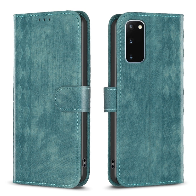 Plaid Embossed Leather Phone Case, For Samsung Galaxy S21 FE 5G, For Samsung Galaxy S20, For Samsung Galaxy S20+, For Samsung Galaxy S20 FE