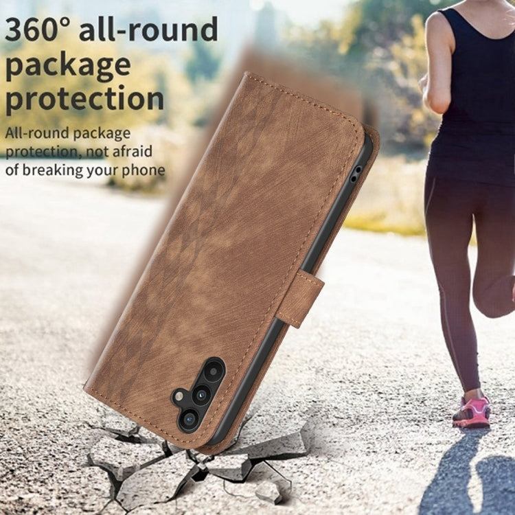 Plaid Embossed Leather Phone Case, For Samsung Galaxy A34, For Samsung Galaxy A41, For Samsung Galaxy A42 5G, For Samsung Galaxy A51 4G