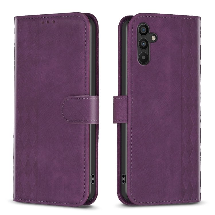 Plaid Embossed Leather Phone Case, For Samsung Galaxy A34, For Samsung Galaxy A41, For Samsung Galaxy A42 5G, For Samsung Galaxy A51 4G