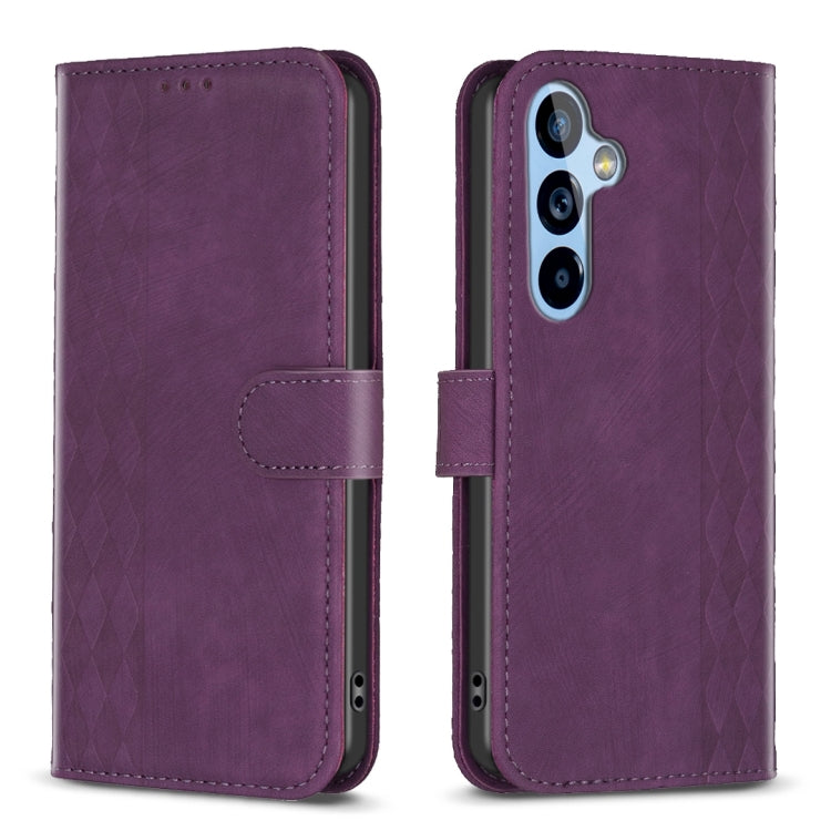 Plaid Embossed Leather Phone Case, For Samsung Galaxy A52 4G/5G, For Samsung Galaxy A53, For Samsung Galaxy A54, For Samsung Galaxy A71 4G