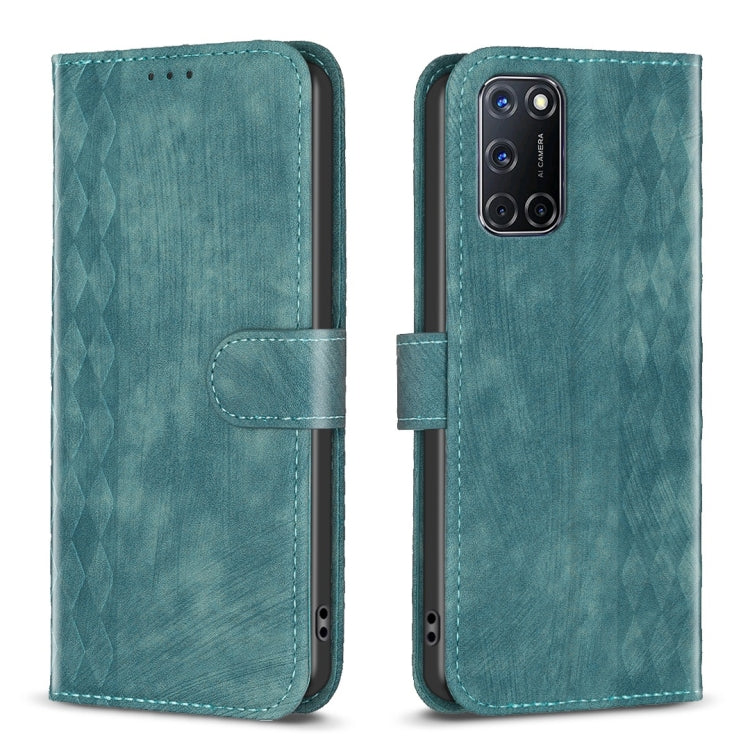 Plaid Embossed Leather Phone Case, For Samsung Galaxy A72 4G/5G, For Samsung Galaxy A73