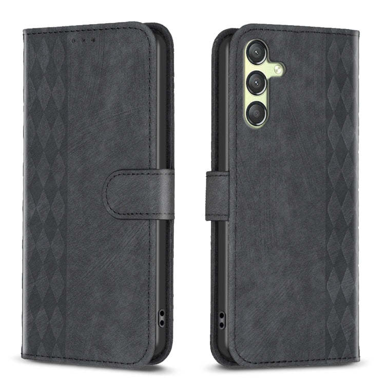 Plaid Embossed Leather Phone Case, For Samsung Galaxy A25 5G, For Samsung Galaxy S23 5G, For Samsung Galaxy S24+ 5G, For Samsung Galaxy S23 FE 5G