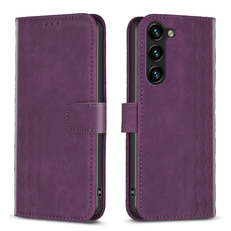 Plaid Embossed Leather Phone Case, For Samsung Galaxy A25 5G, For Samsung Galaxy S23 5G, For Samsung Galaxy S24+ 5G, For Samsung Galaxy S23 FE 5G