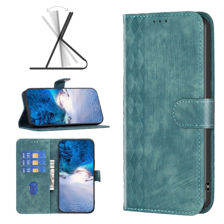 Plaid Embossed Leather Phone Case, For Google Pixel 8 Pro