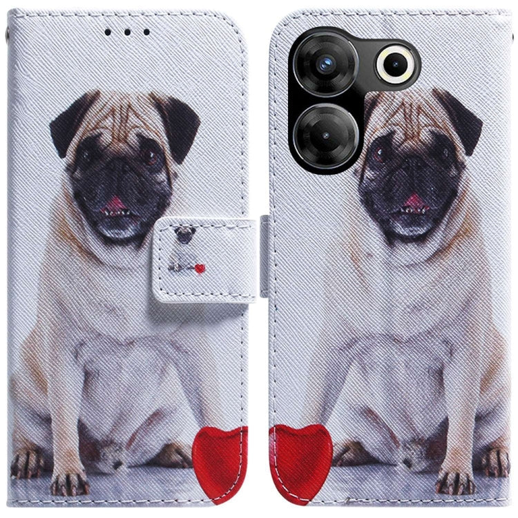 Coloured Drawing Flip Leather Phone Case, For Tecno Camon 20 Pro 4G / 20, For Tecno Spark 10 5G