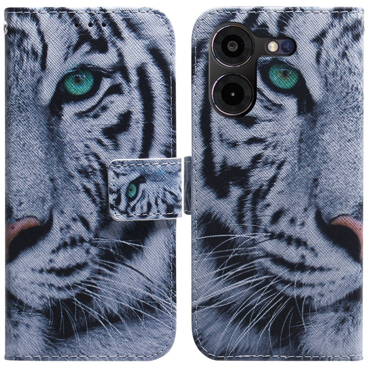 Coloured Drawing Flip Leather Phone Case, For Tecno Pova 5 Pro, For Tecno Pova Neo 3