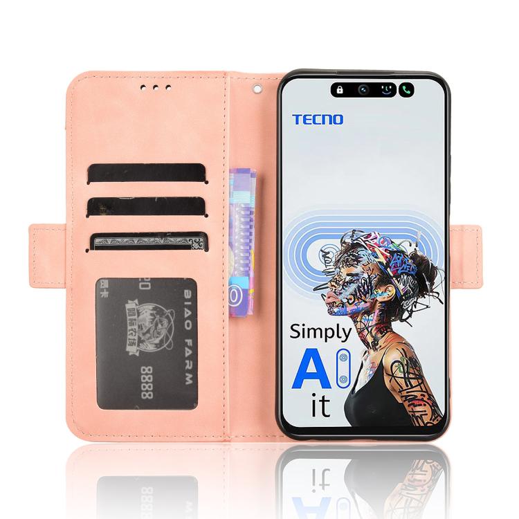 Skin Feel Calf Texture Card Slots Leather Phone Case, For Tecno Pova 6 Neo 5G / Spark 30 5G, For Tecno Spark 30 Pro 4G, For Tecno Spark 30 4G, For Tecno Spark Go 1 / Pop 9 / Spark Go 2025