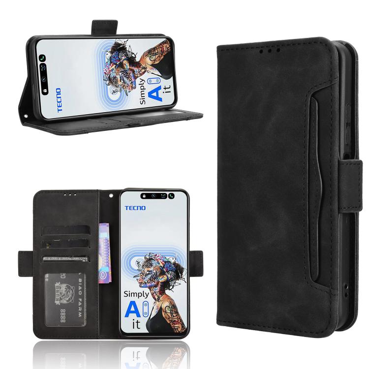 Skin Feel Calf Texture Card Slots Leather Phone Case, For Tecno Pova 6 Neo 5G / Spark 30 5G, For Tecno Spark 30 Pro 4G, For Tecno Spark 30 4G, For Tecno Spark Go 1 / Pop 9 / Spark Go 2025