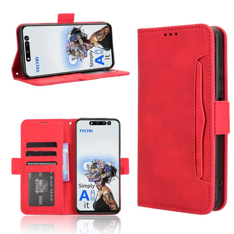 Skin Feel Calf Texture Card Slots Leather Phone Case, For Tecno Pova 6 Neo 5G / Spark 30 5G, For Tecno Spark 30 Pro 4G, For Tecno Spark 30 4G, For Tecno Spark Go 1 / Pop 9 / Spark Go 2025
