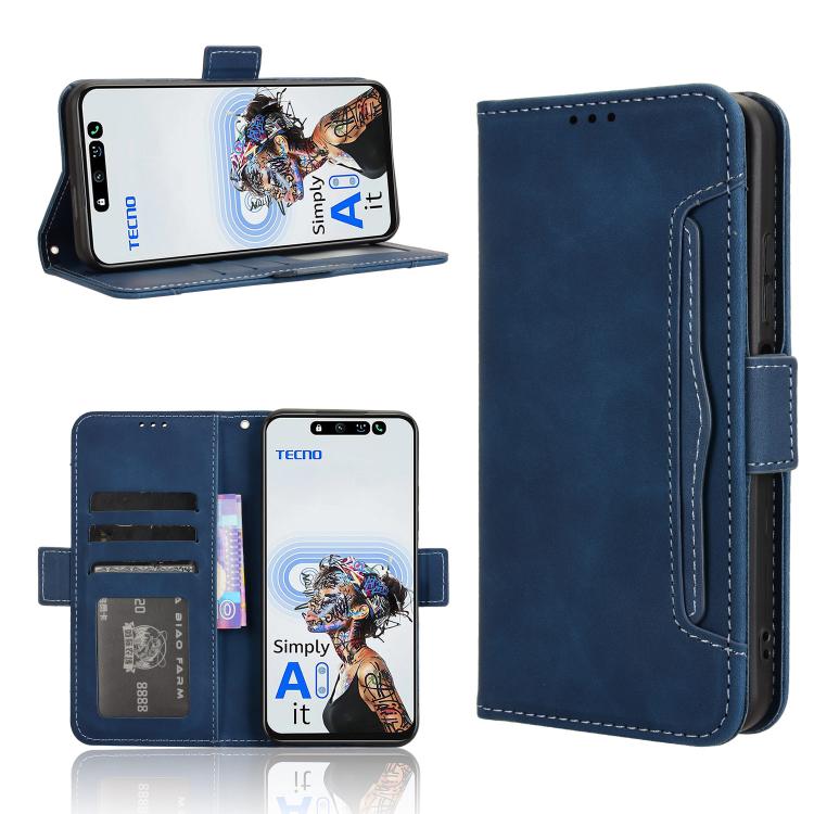 Skin Feel Calf Texture Card Slots Leather Phone Case, For Tecno Pova 6 Neo 5G / Spark 30 5G, For Tecno Spark 30 Pro 4G, For Tecno Spark 30 4G, For Tecno Spark Go 1 / Pop 9 / Spark Go 2025