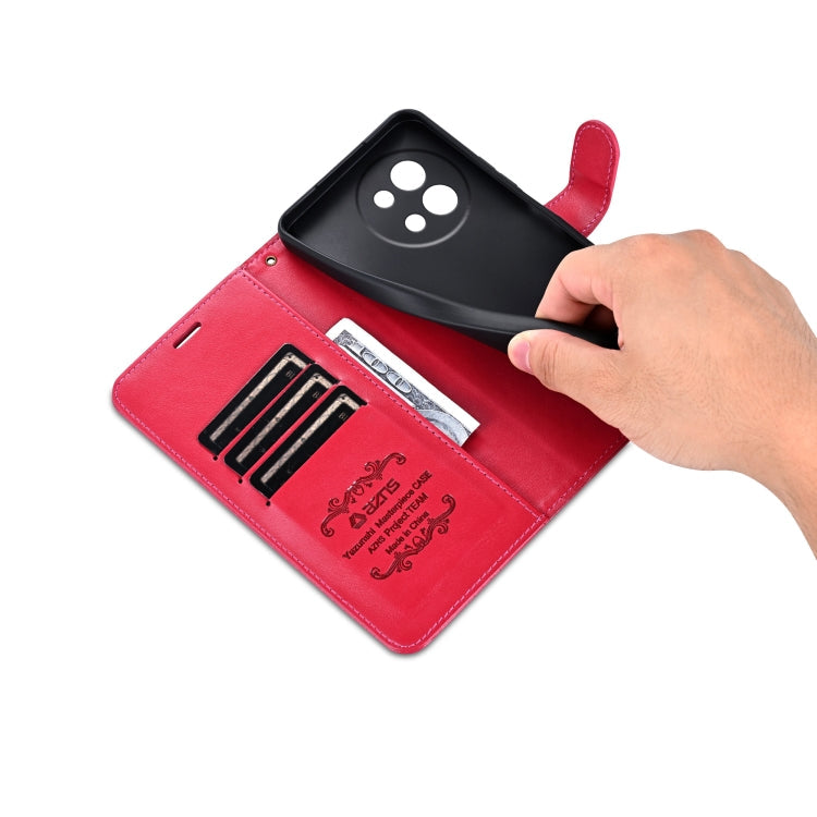 For vivo S18e AZNS Sheepskin Texture Flip Leather Phone Case(Red)