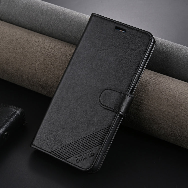 For vivo Y200i 5G / Y38 / T3X AZNS Sheepskin Texture Flip Leather Phone Case(Black)