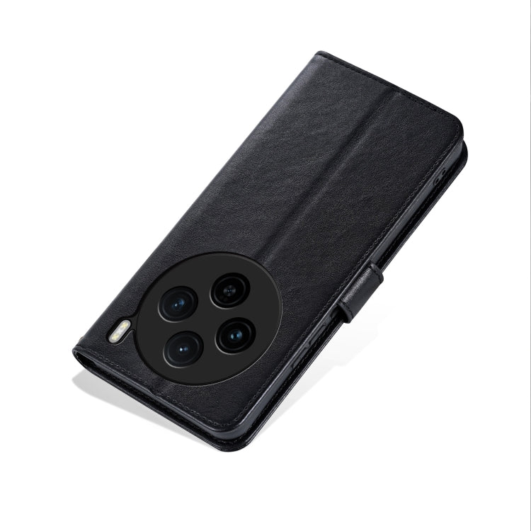For vivo X100S AZNS Sheepskin Texture Flip Leather Phone Case(Black)