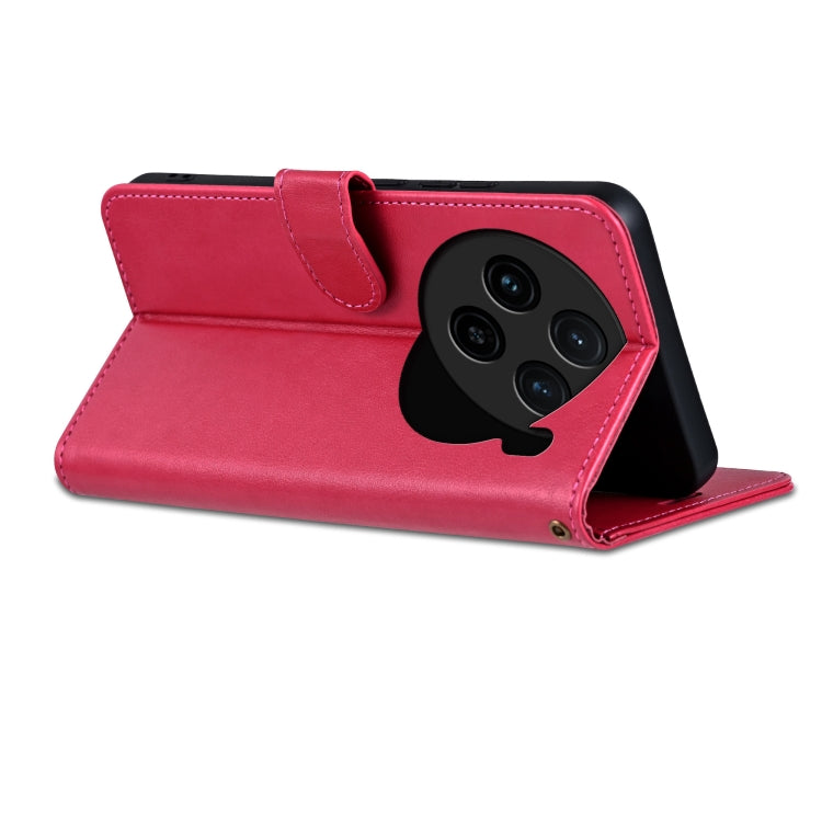 For vivo X100S AZNS Sheepskin Texture Flip Leather Phone Case(Red)