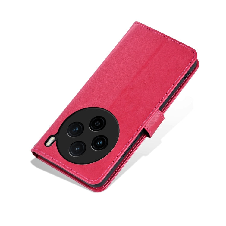 For vivo X100S AZNS Sheepskin Texture Flip Leather Phone Case(Red)