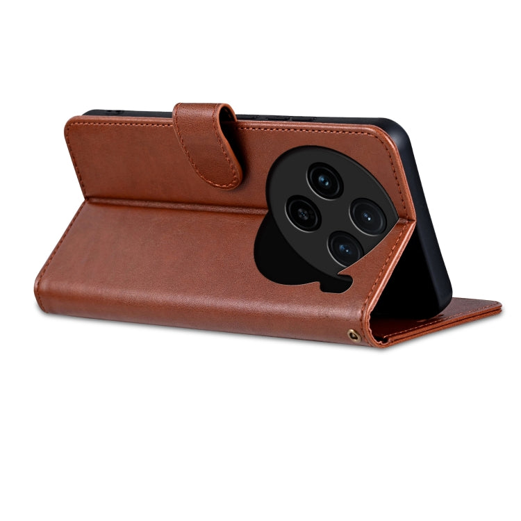 For vivo X100S AZNS Sheepskin Texture Flip Leather Phone Case(Brown)