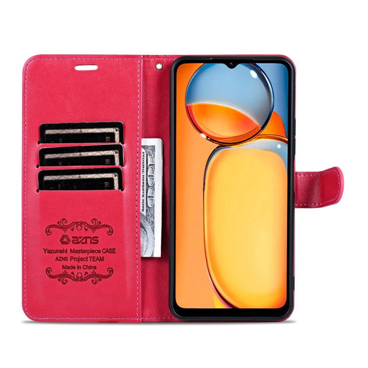 For vivo Y37 / Y37m / Y36t 5G AZNS Sheepskin Texture Flip Leather Phone Case(Red)