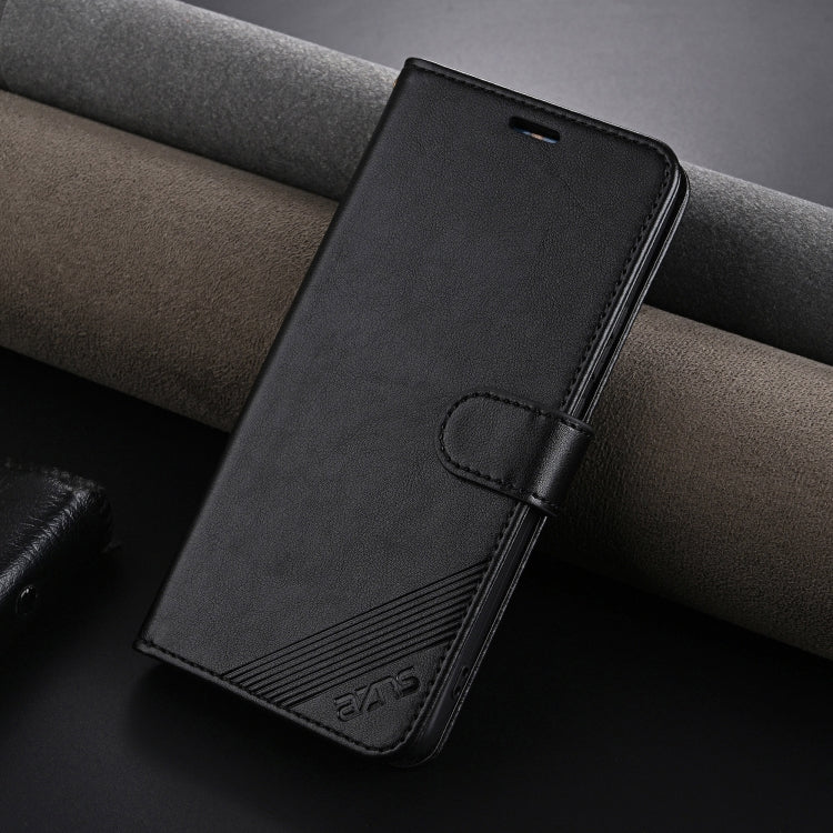 For vivo Y300 Pro AZNS Sheepskin Texture Flip Leather Phone Case(Black)