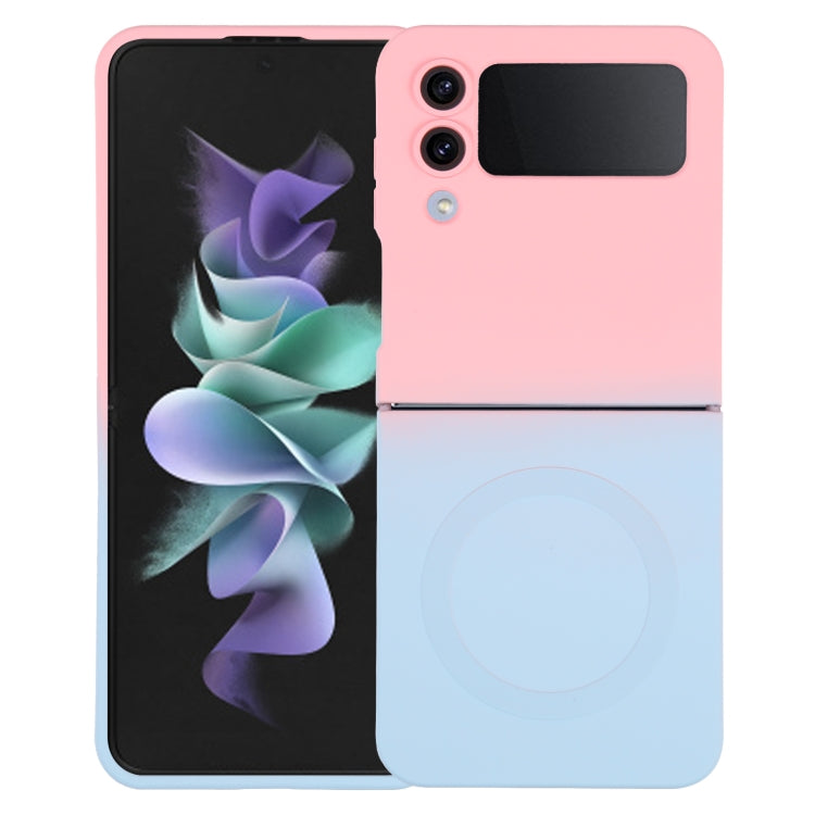 Liquid TPU Silicone Gradient MagSafe Phone Case, For Samsung Galaxy Z Flip3 5G, For Samsung Galaxy Z Flip5, For Samsung Galaxy Z Flip4