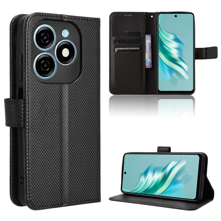 Diamond Texture Leather Phone Case, For Tecno Spark 20 Pro+ 4G, For Tecno Spark 20 Pro 4G, For Tecno Spark Go 2024, For Tecno Spark 20 4G
