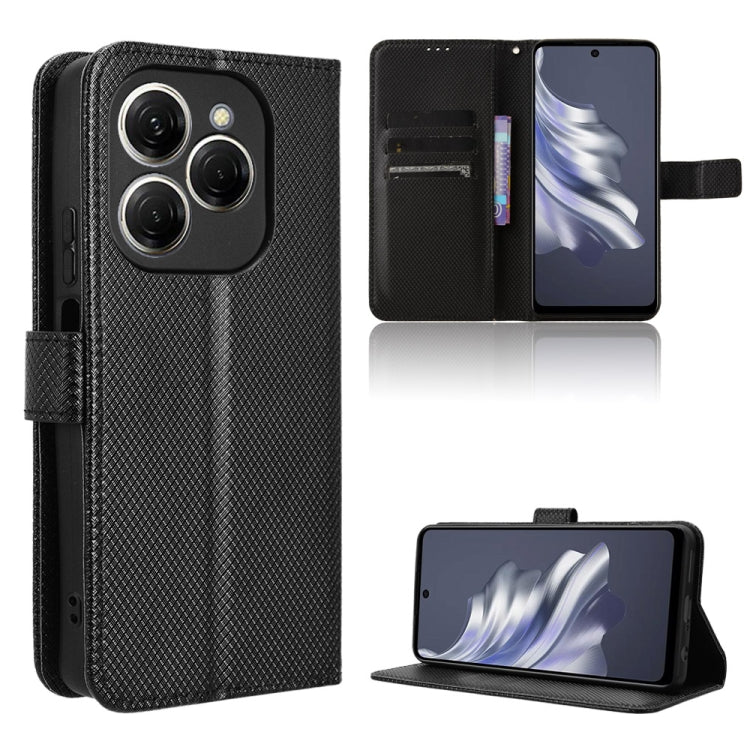 Diamond Texture Leather Phone Case, For Tecno Spark 20 Pro+ 4G, For Tecno Spark 20 Pro 4G, For Tecno Spark Go 2024, For Tecno Spark 20 4G
