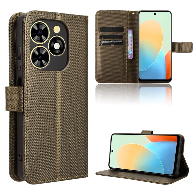 Diamond Texture Leather Phone Case, For Tecno Spark 20 Pro+ 4G, For Tecno Spark 20 Pro 4G, For Tecno Spark Go 2024, For Tecno Spark 20 4G