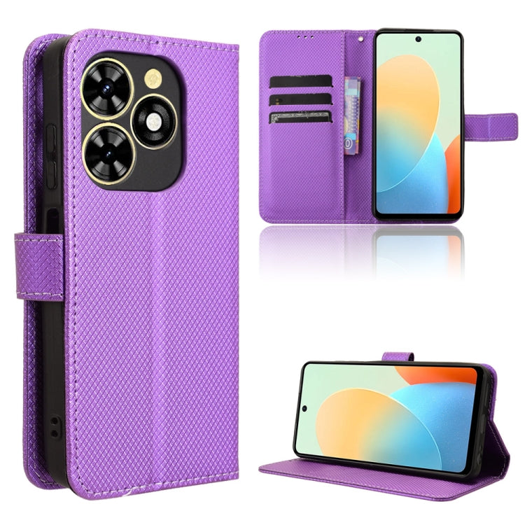 Diamond Texture Leather Phone Case, For Tecno Spark 20 Pro+ 4G, For Tecno Spark 20 Pro 4G, For Tecno Spark Go 2024, For Tecno Spark 20 4G