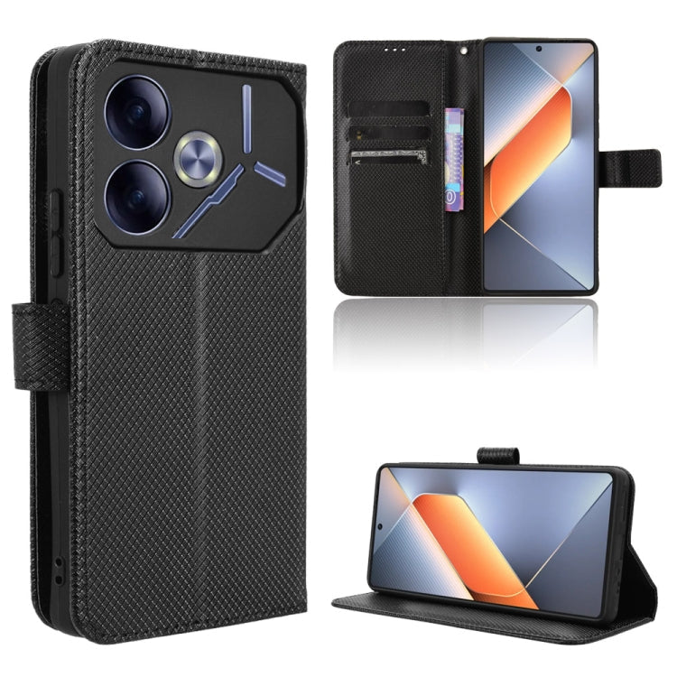 Diamond Texture Leather Phone Case, For Tecno Pova 6 Pro 5G, For Tecno Spark 20 Pro+ 4G, For Tecno Spark 20 Pro 4G, For Tecno Spark Go 2024
