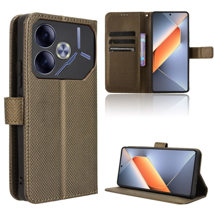 Diamond Texture Leather Phone Case, For Tecno Pova 6 Pro 5G, For Tecno Spark 20 Pro+ 4G, For Tecno Spark 20 Pro 4G, For Tecno Spark Go 2024
