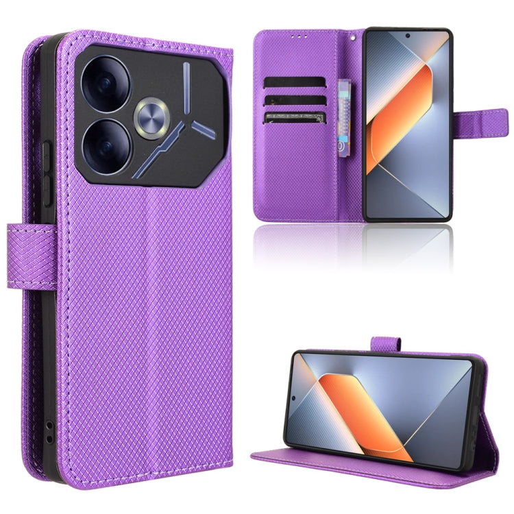 Diamond Texture Leather Phone Case, For Tecno Pova 6 4G, For Tecno Camon 30 Pro 5G, For Tecno Camon 30 5G / 4G, For Tecno Pova 6 Pro 5G