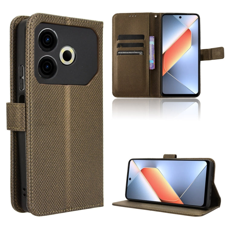 Diamond Texture Leather Phone Case, For Tecno Spark 30C 4G, For Tecno Spark 20 Pro 5G, For Tecno Camon 30 Premier 5G, For Tecno Pova 6 Neo 4G