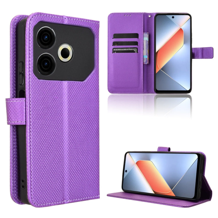 Diamond Texture Leather Phone Case, For Tecno Spark 30C 4G, For Tecno Spark 20 Pro 5G, For Tecno Camon 30 Premier 5G, For Tecno Pova 6 Neo 4G