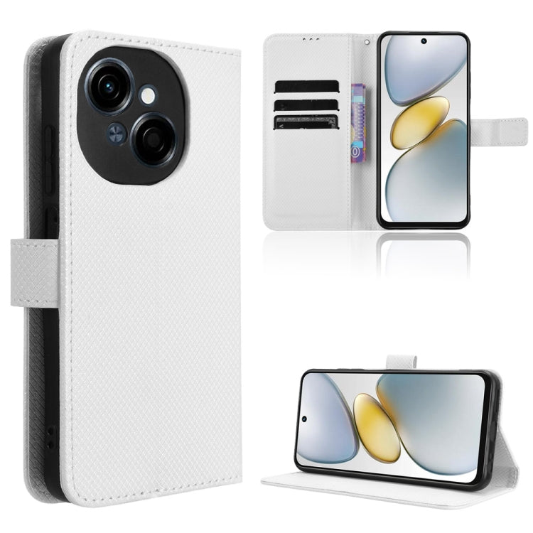 Diamond Texture Leather Phone Case, For Tecno Pova 6 Neo 5G / Spark 30 5G, For Tecno Spark 30 Pro 4G, For Tecno Spark 30 4G, For Tecno Spark Go 1 / Pop 9 / Spark Go 2025