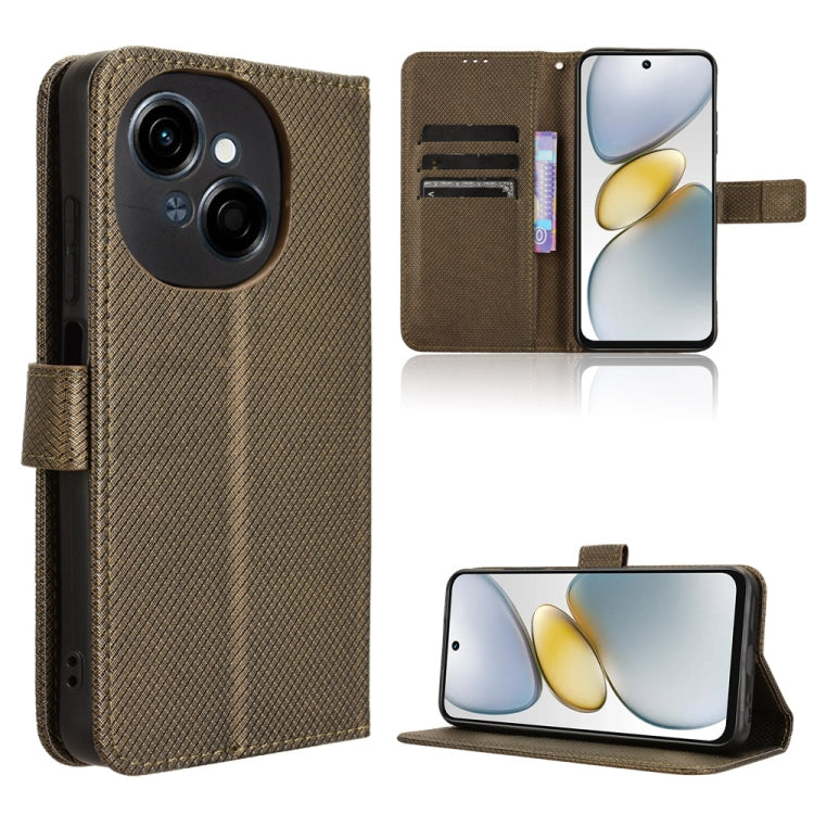 Diamond Texture Leather Phone Case, For Tecno Pova 6 Neo 5G / Spark 30 5G, For Tecno Spark 30 Pro 4G, For Tecno Spark 30 4G, For Tecno Spark Go 1 / Pop 9 / Spark Go 2025