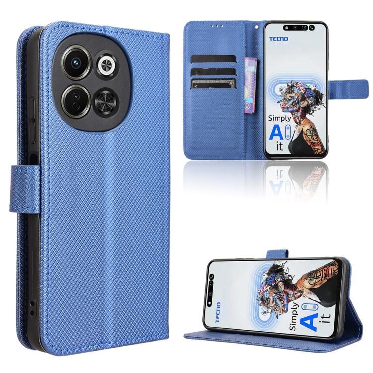 Diamond Texture Leather Phone Case, For Tecno Pova 6 Neo 5G / Spark 30 5G, For Tecno Spark 30 Pro 4G, For Tecno Spark 30 4G, For Tecno Spark Go 1 / Pop 9 / Spark Go 2025