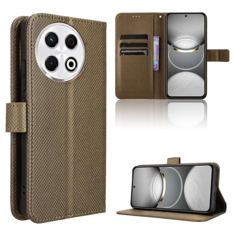 Diamond Texture Leather Phone Case, For Tecno Pova 6 Neo 5G / Spark 30 5G, For Tecno Spark 30 Pro 4G, For Tecno Spark 30 4G, For Tecno Spark Go 1 / Pop 9 / Spark Go 2025