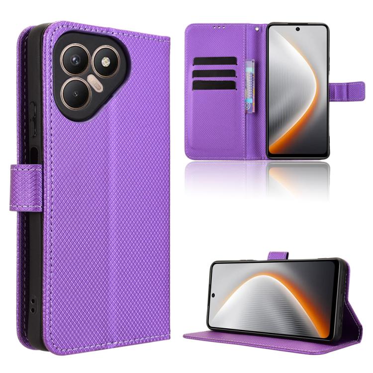 Diamond Texture Leather Phone Case, For Tecno Pova 7 Ultra 5G, For Tecno Pova 7 4G, For Tecno Spark Go 2 4G, For Tecno Pova Curve 5G
