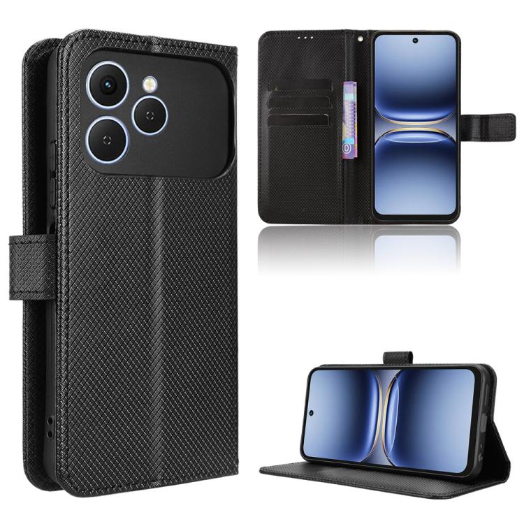 Diamond Texture Leather Phone Case, For Tecno Pova 7 5G, For Tecno Spark 40 Pro+ 4G, For Tecno Spark 40 Pro 4G, For Tecno Spark 40 4G