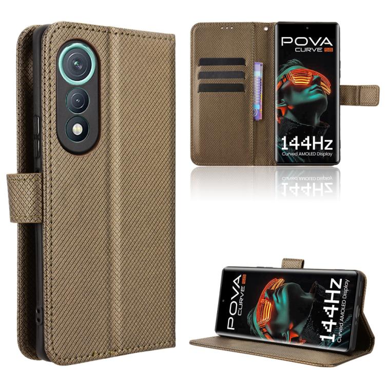 Diamond Texture Leather Phone Case, For Tecno Pova 7 Ultra 5G, For Tecno Pova 7 4G, For Tecno Spark Go 2 4G, For Tecno Pova Curve 5G