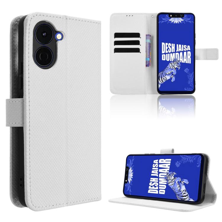 Diamond Texture Leather Phone Case, For Tenco Spark Go 3, For Tecno Spark Slim, For Tecno Spark 40C, For Tecno Pova 7 Pro 5G