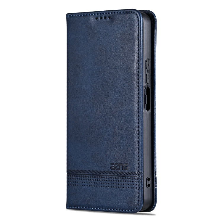 For Huawei nova 11 SE AZNS Magnetic Calf Texture Flip Leather Phone Case(Dark Blue)