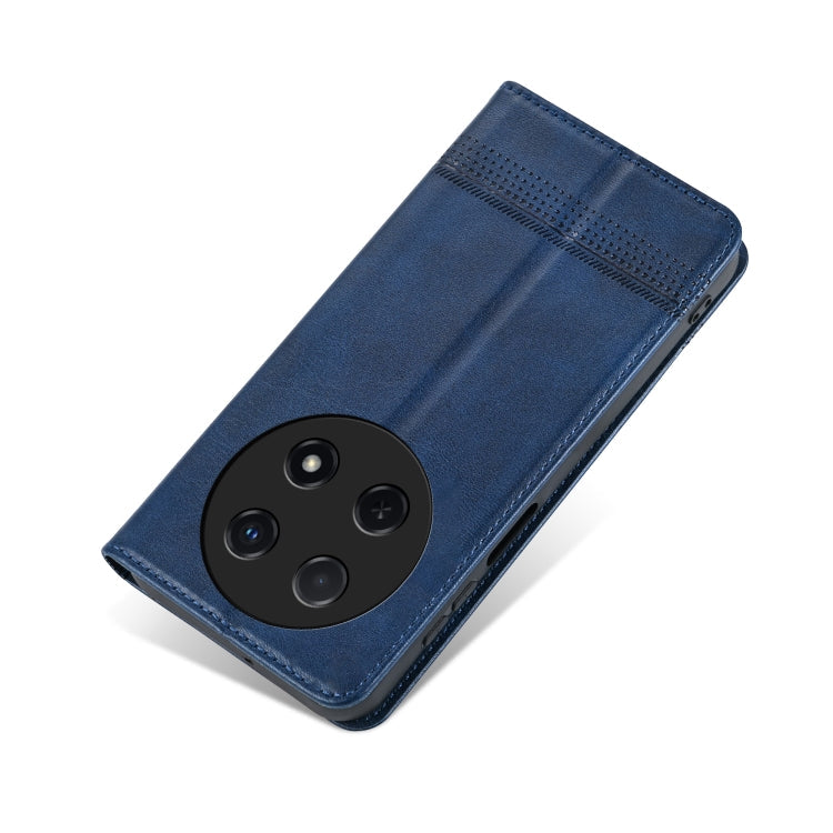 For Huawei Enjoy 70 Pro/nova 12i AZNS Magnetic Calf Texture Flip Leather Phone Case(Dark Blue)