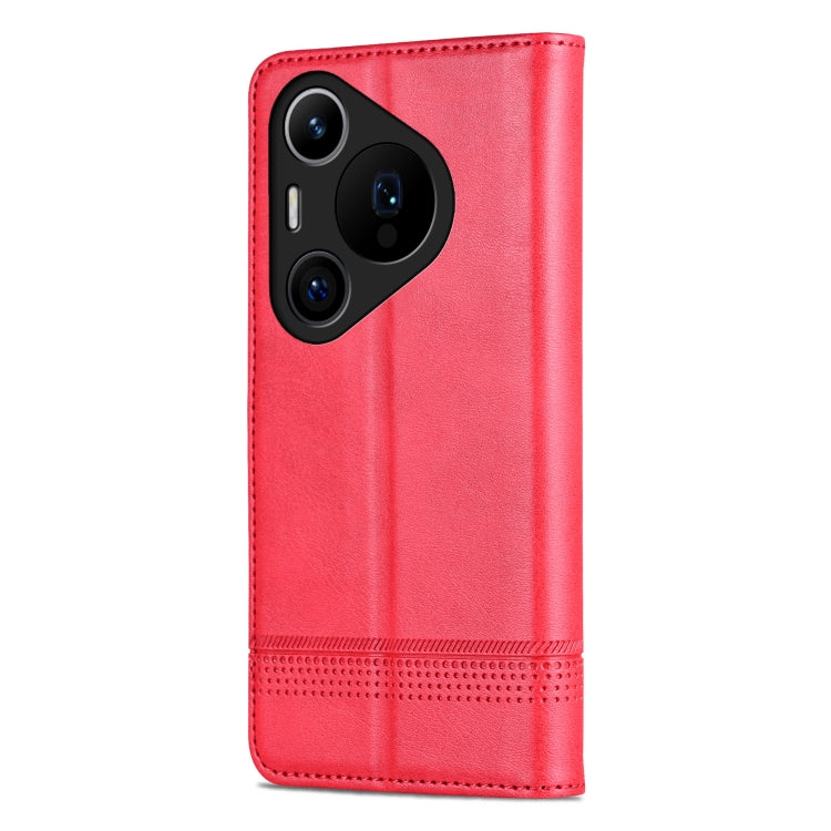 For Huawei Pura 70 Pro / 70 Pro+ Fine Hole AZNS Magnetic Calf Texture Flip Leather Phone Case(Red)