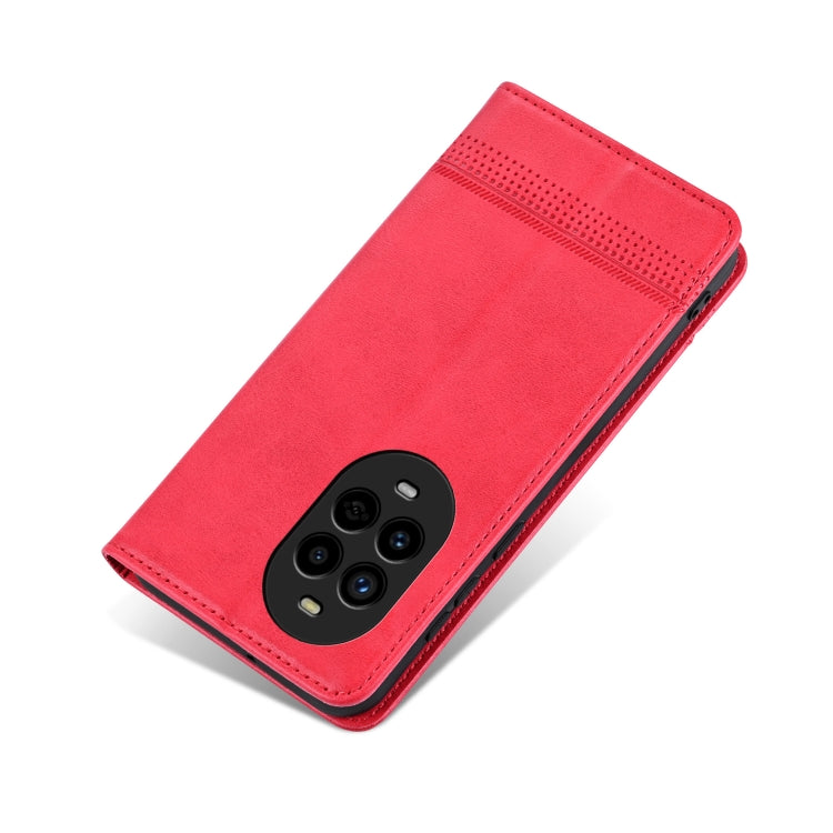 For Huawei nova 13 Pro AZNS Magnetic Calf Texture Flip Leather Phone Case(Red)