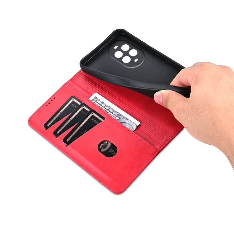 For Huawei nova 13 Pro AZNS Magnetic Calf Texture Flip Leather Phone Case(Red)