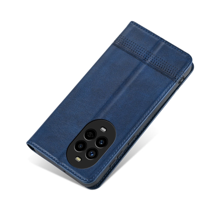 For Huawei nova 13 Pro AZNS Magnetic Calf Texture Flip Leather Phone Case(Dark Blue)