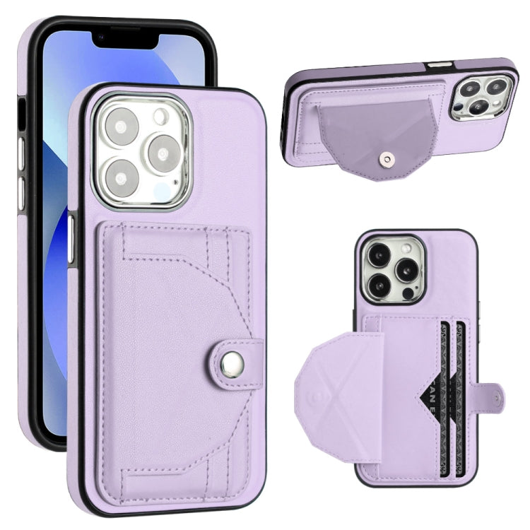 Shockproof Leather Phone Case with Card Holder, For iPhone 13, For iPhone 13 Pro, For iPhone 13 Pro Max, For iPhone 12 / 12 Pro